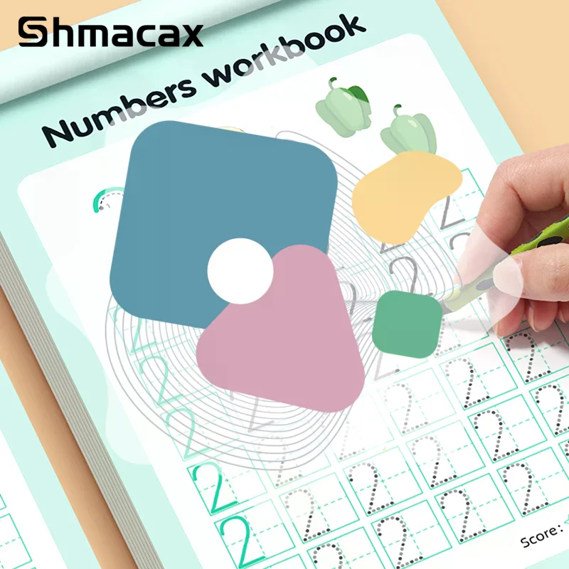 48 Pages Number Excercise Books Writing Learning Math For Kids Children's Kindergarten Exercises Calligraphy Practice Book Gifts