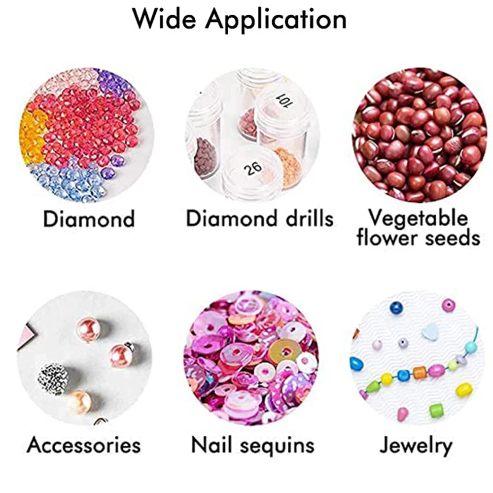 Diamond Painting Storage Box Accessories Plastic Container for Embroidery Mosaic Tools Nail Art Jewelry Rhinestone Organizer view 3