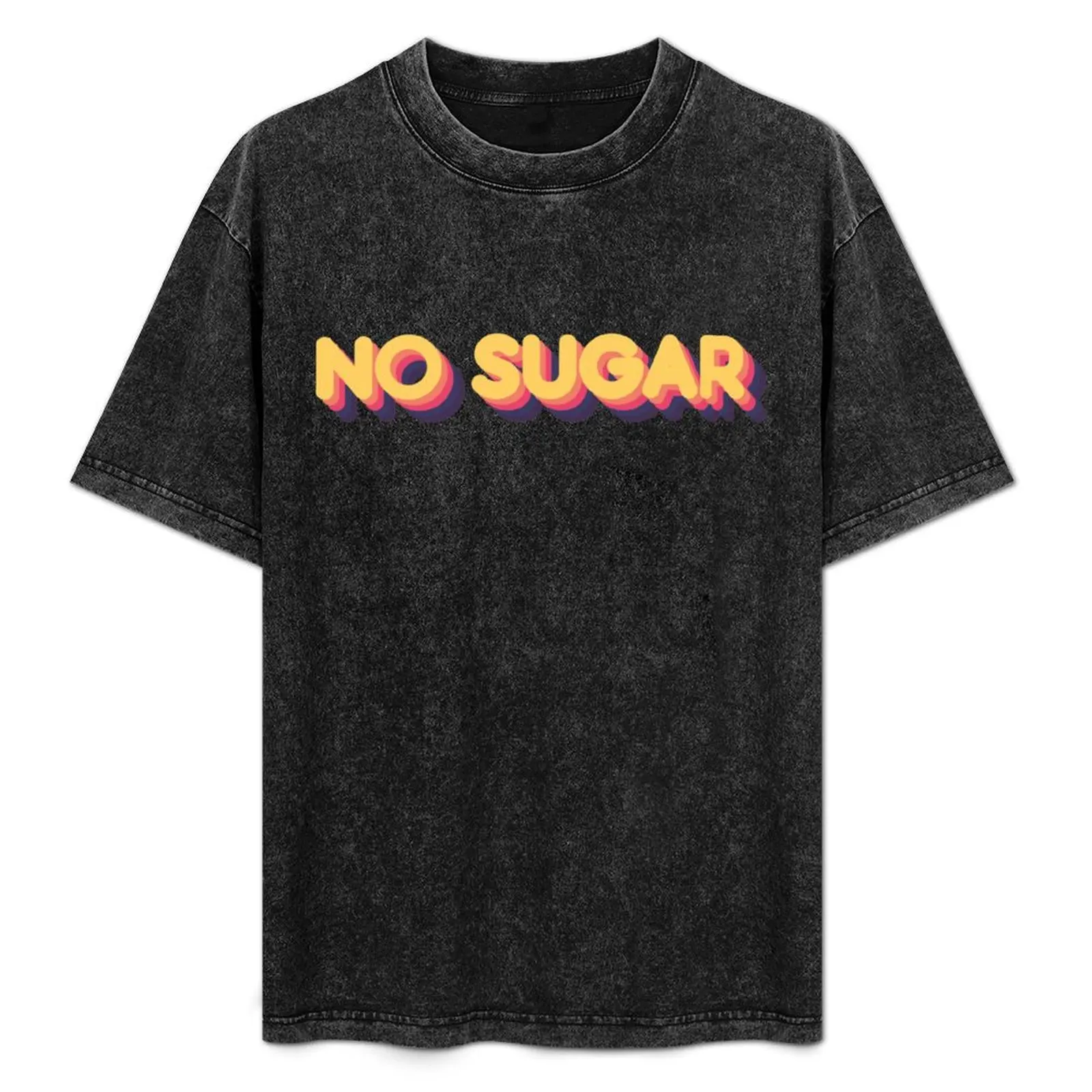 

No sugar 80s Retro Typographic Design For People Who Dont Want Sugar T-Shirt Soft Lightweight Cotton T-Shirt
