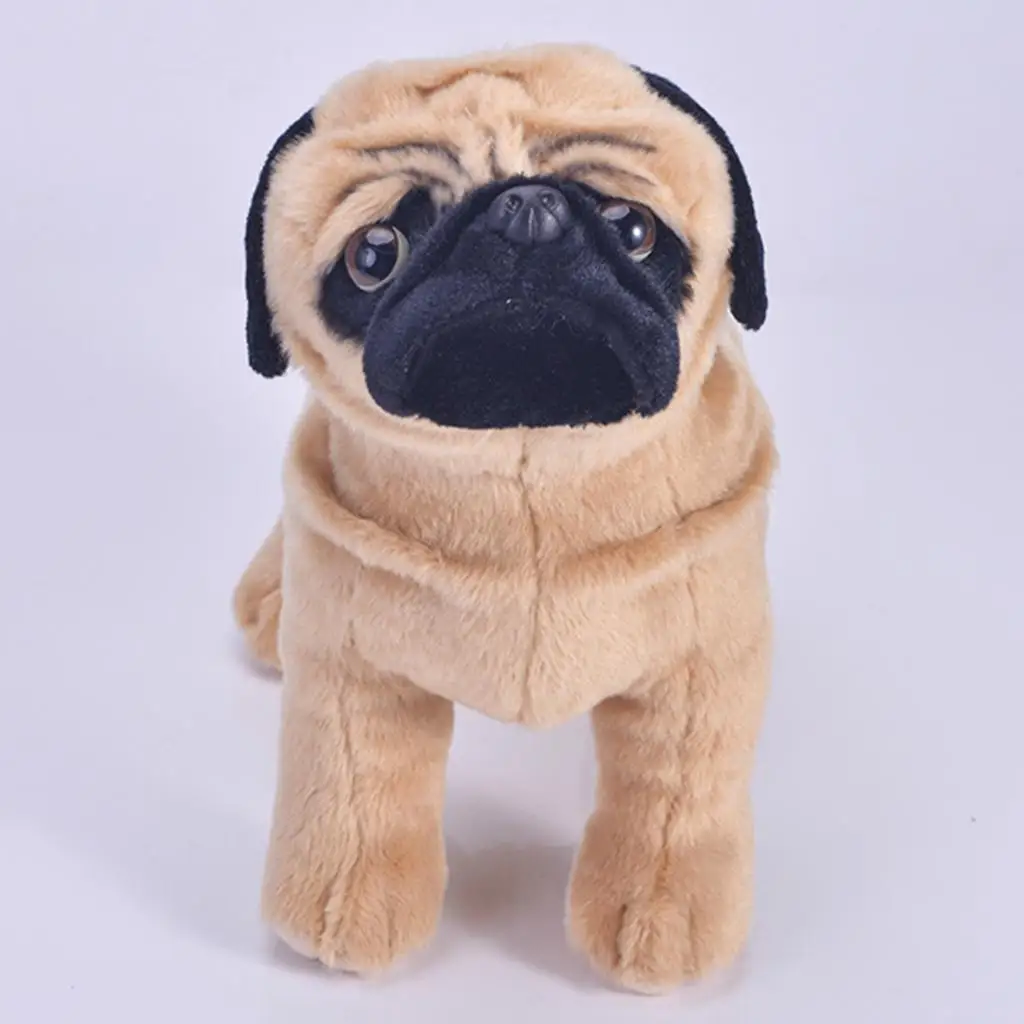 Soft Animal Toy Educational Gift for Toddlers Children, Plush Dog Pug