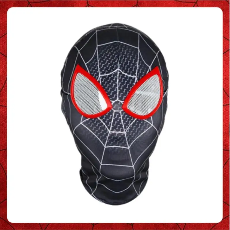 Spiderman Mask Full Face Cover Miles Morales Gwen Stacy Iron Spider-Man Cosplay Costume Mask Prop for Halloween Kid Adult Gift