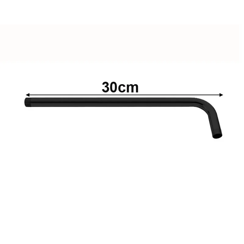 Stainless Steel Shower Accessories Matte Black wall Mounted Bathroom Shower Arm Chuveiro