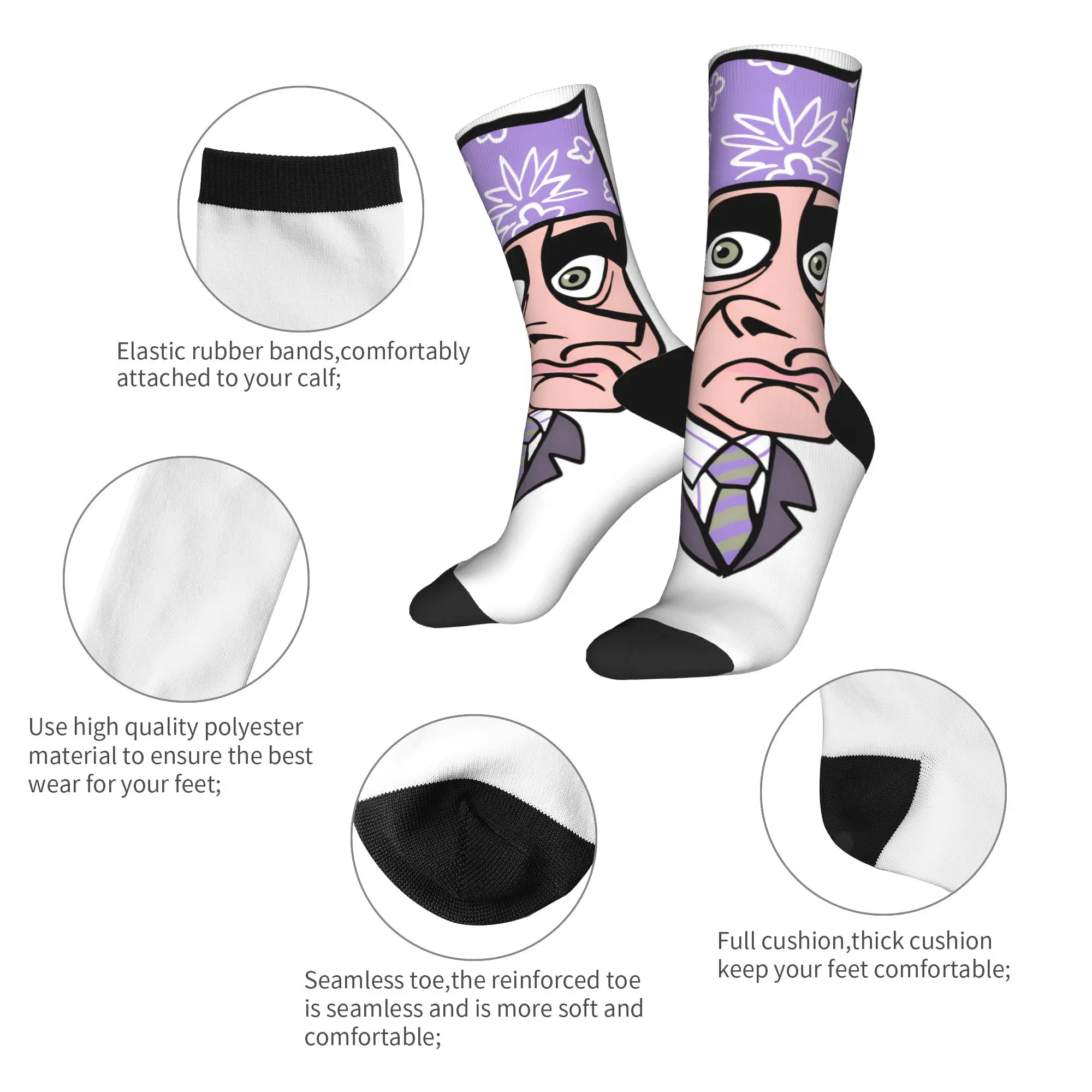 جوارب رجالية، جوارب بريزون مايك المضادة للعرق، جوارب ناعمة، نمط أزياء الربيع، جوارب رياضية للجري