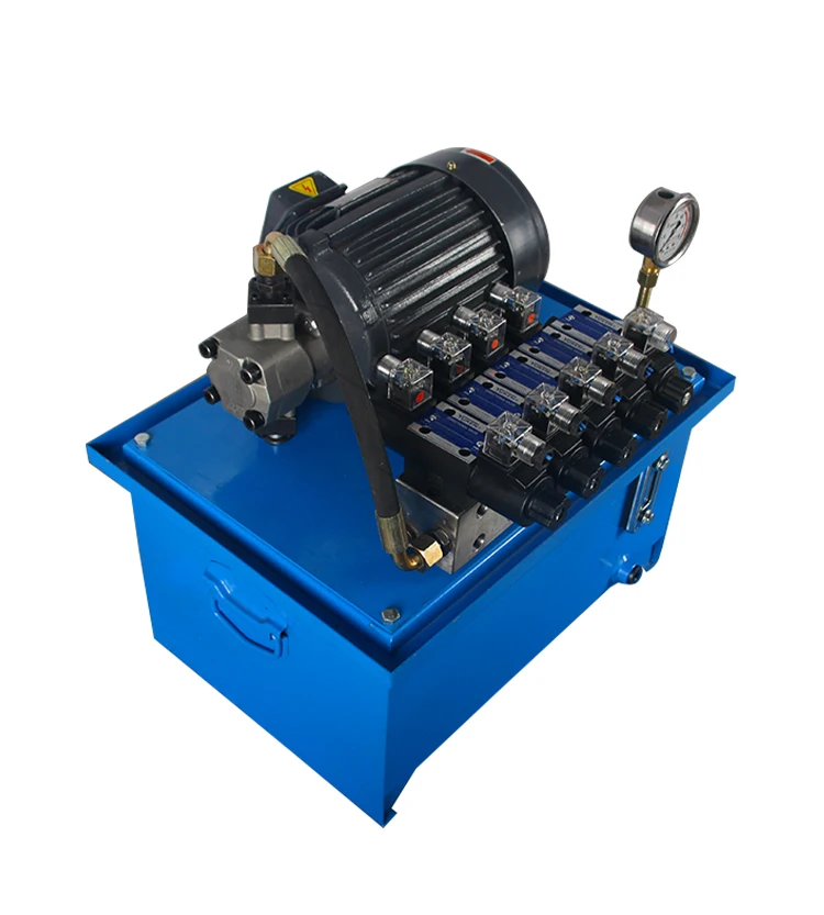 Horizontal Gear Pump Solenoid Valve Hydraulic System Hydraulic Pump Station Valve Group Large Oil Tank Accepts Customization