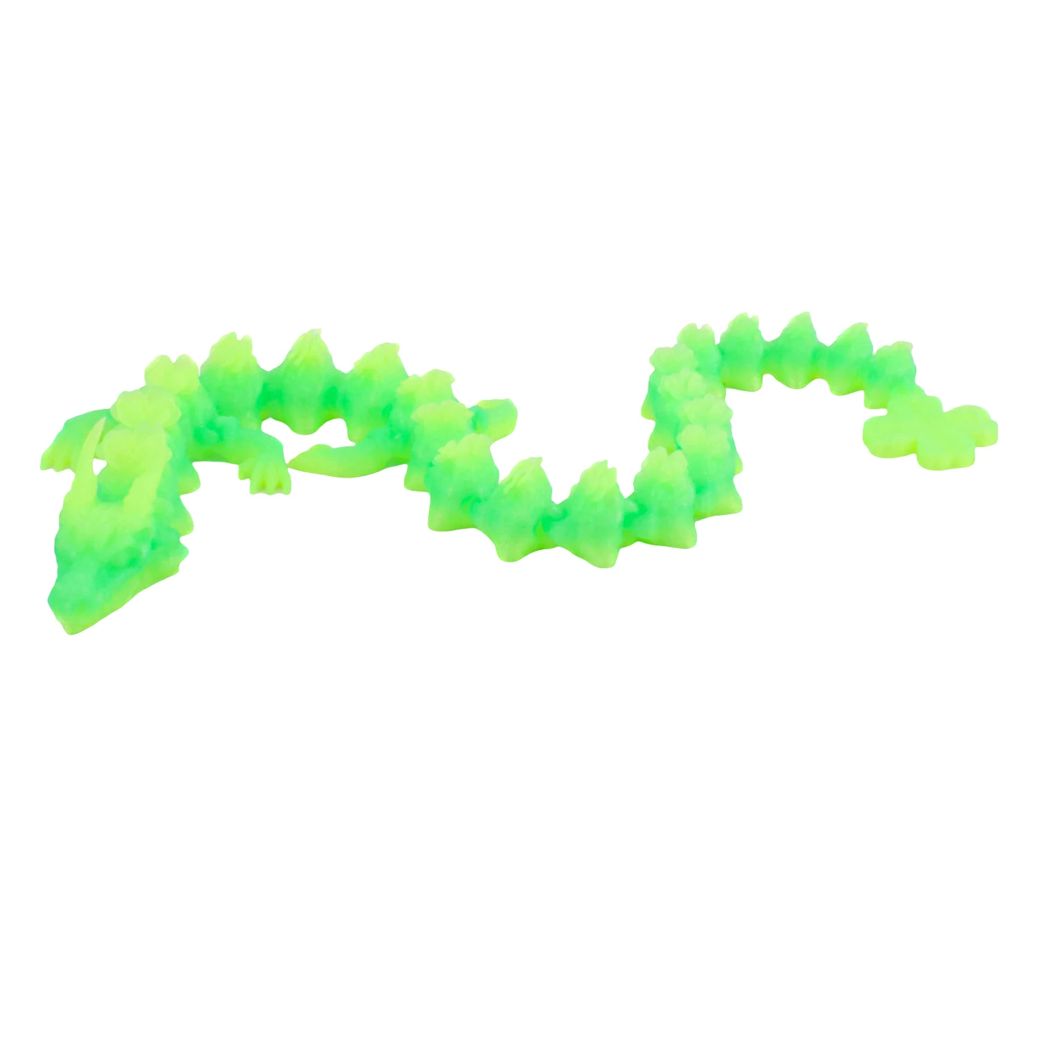 

3D printed gradient four leaf clover dragon, cute and interesting novel appearance, four leaf clover dragon toy