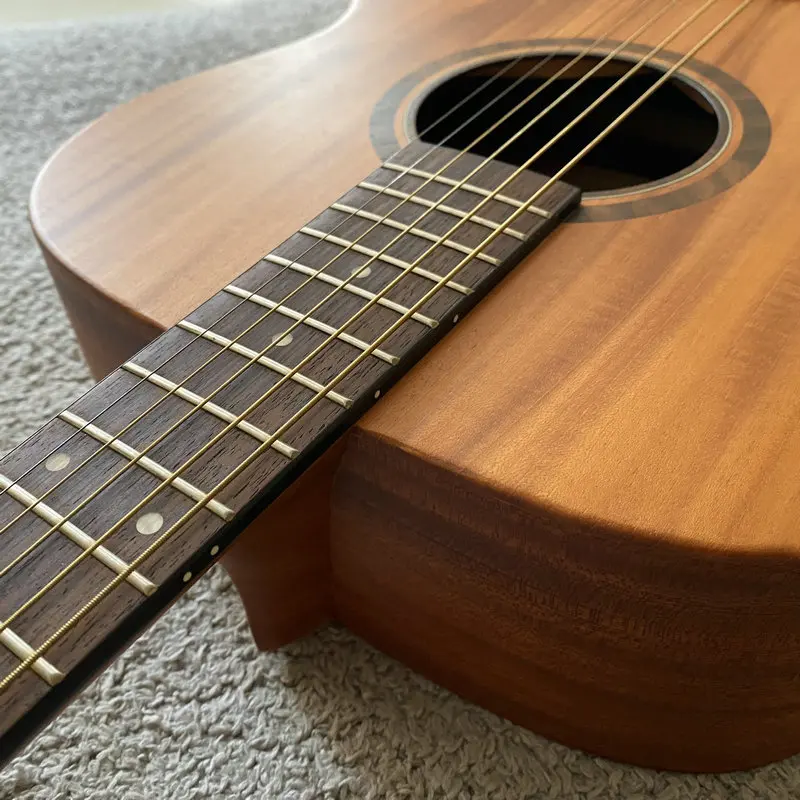 

i161 Корпус акустической гитары 40 дюймов, однотонный корпус KOA Top, корпус из африканского красного дерева, 20 ладов, натуральный iMMa, сделано в Тайване, Китай, с крошечными повреждениями