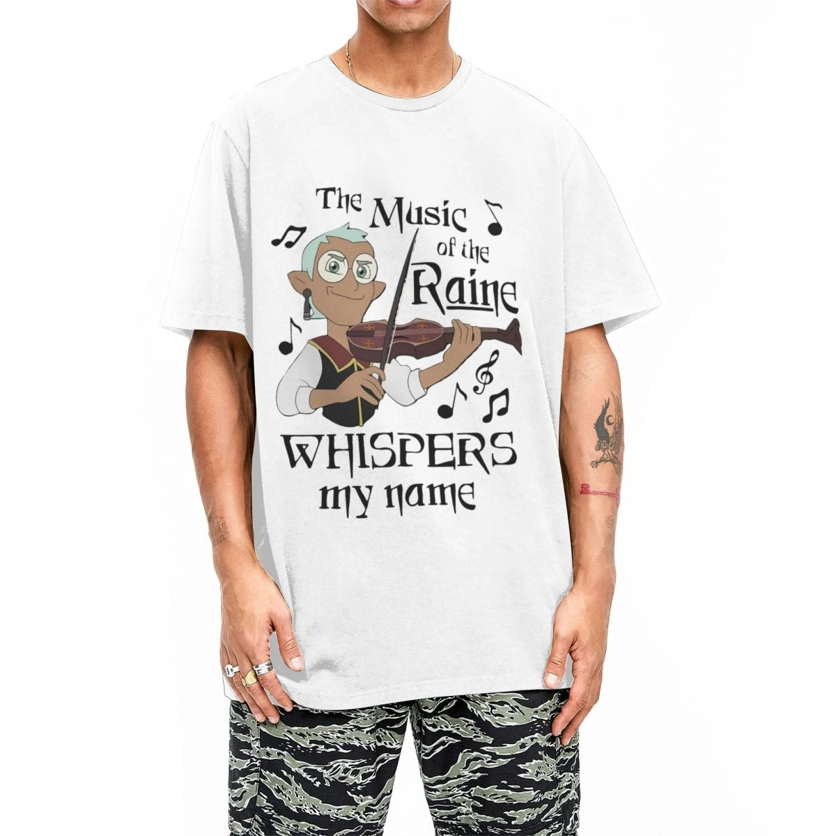 Men Women's Raine Whispers The Owl House T Shirts Anime Cotton Tops Humorous Short Sleeve Crewneck Tees Summer T-Shirt