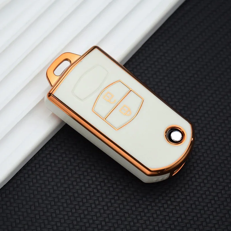 

2 3 кнопки, держатель для ключей из ТПУ для Mazda 2 3 5 6 CX7 CX9 RX8 MX5 MPV Demio, чехол для автомобильного ключа, чехол для дистанционного управления, брелок, сумка, защита