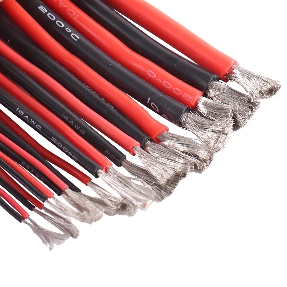 For High Flexible Soft Silicone Wire 8 10 12 14 16 18 20 22 24 26 AWG High Current Resistance Cable for Model Aircraft