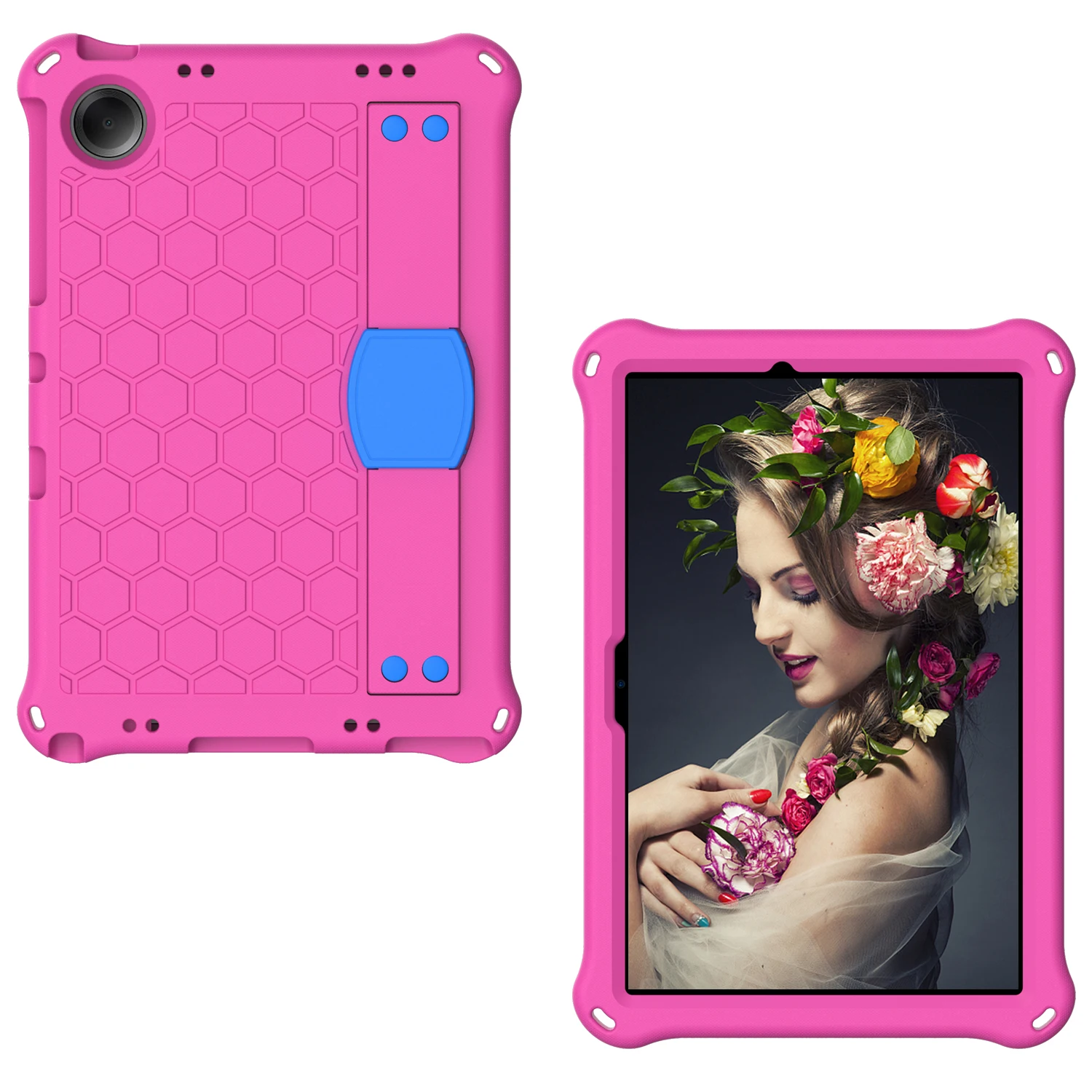 

﻿Shockproof Protective stand shell Cover For Samsung Galaxy Tab A11 plus 2025 S11 A9 8.7 S10 FE 11" S8 A7 EVA Hand Strap Case