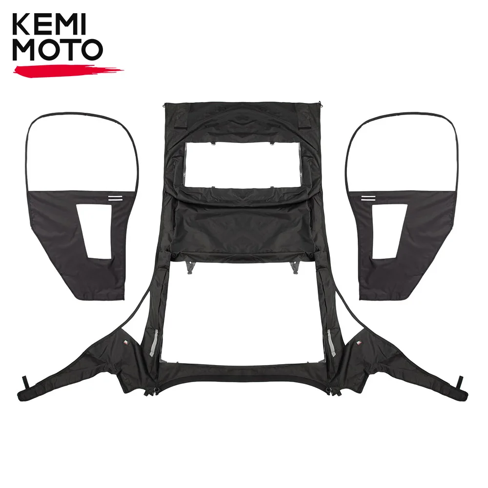 KEMIMOTO UTV Soft Roll Up/Down PVC Cab Enclosure Rainproof for Kawasaki Mule 600 610 610 4x4 610 4x4 XC 2015 models and older