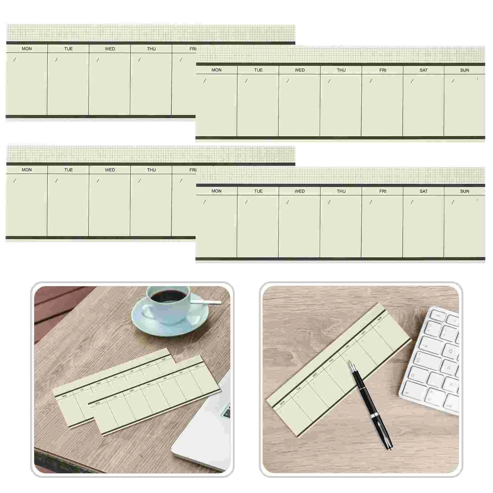 

4 Pcs Notebook Weekly Plan The Tearable Notepads Convenient Memo Shopping