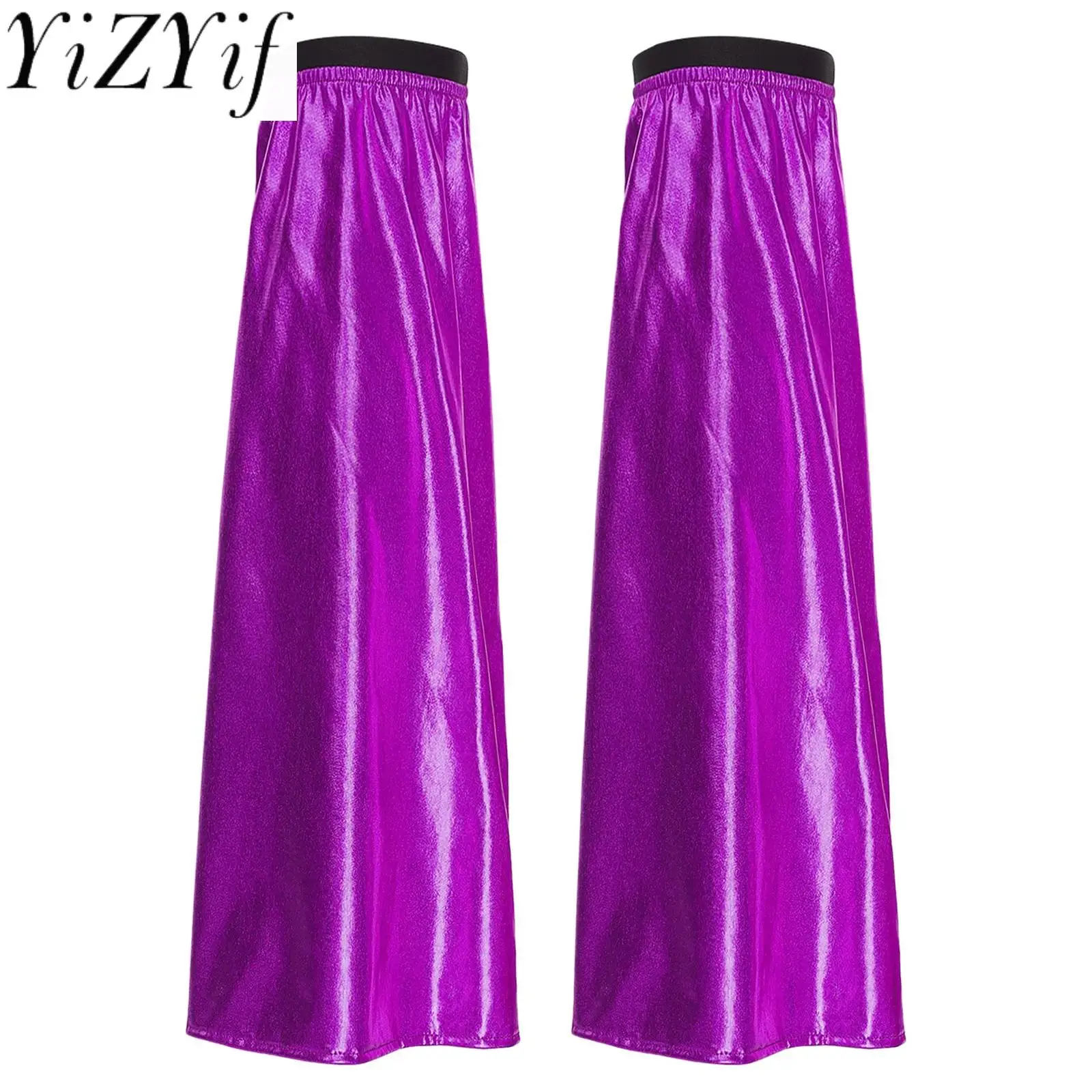 

1 Pair Flared Leg Warmer Cover Shiny Waistband Leg Covers Sleeves Costume Accessory for Adults Halloween Raves Party Cosplay
