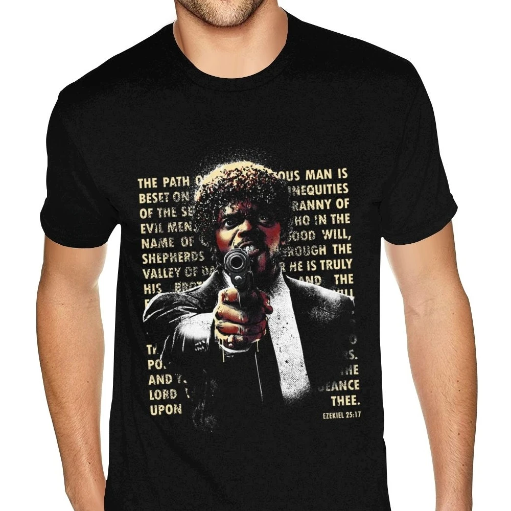 Men Women Simple Gothic Style Tshirt Mens Designer Shirts  Discount Vintage Tee Shirt  Pulp Fiction Jules Winnfield T-Shirt