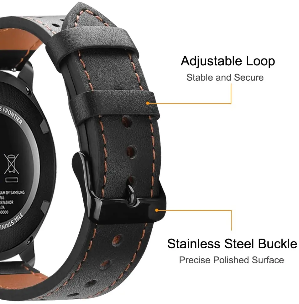 Pulseiras de relógio de couro genuíno para amazfit stratos 2s 3 cinta pulseira para huami amazfit ritmo pulseira substituível correia correa