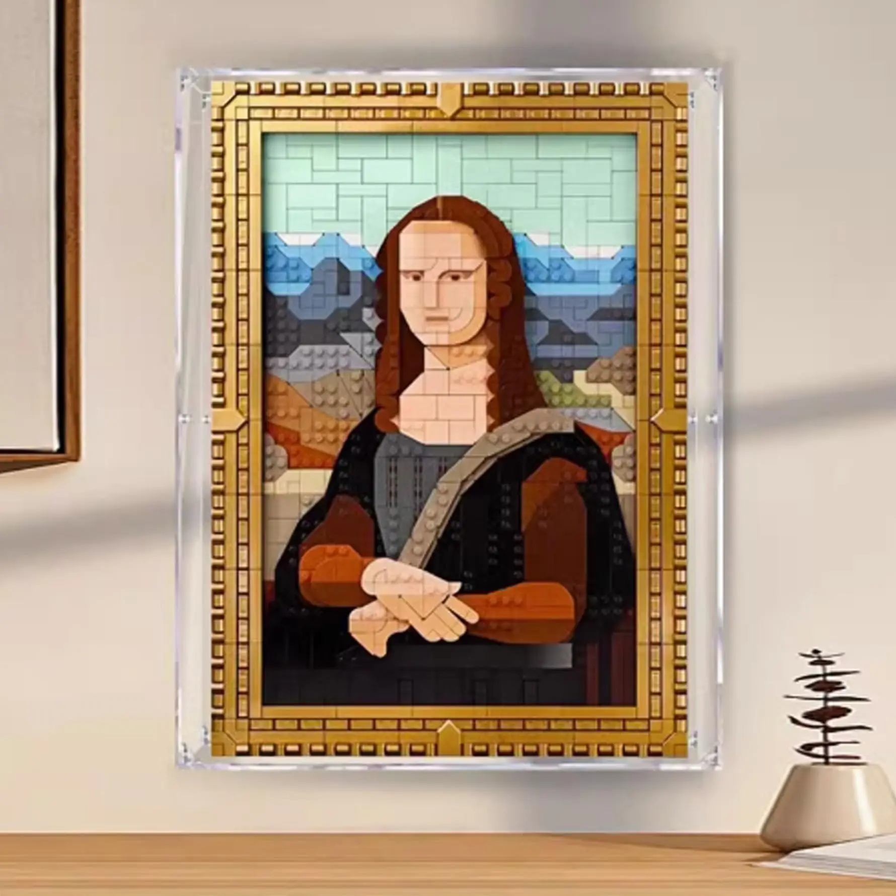 

Акриловая витрина, совместимая с комплектом моделей Моны Лизы Lego 31213, Коллекционная подарочная коробка, органайзер (только коробка)