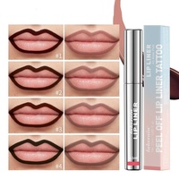 Peel Off Lip Liner Long Lasting Waterproof Peel Off Lip Stain Semi-permanent Matte Lip Stick Girls and Women Contour Lips MakeUp