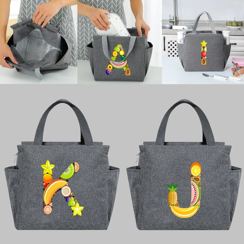 

Portable Fruit Series Lunch Bag Thermal Insulated Lunch Box Tote Cooler Bag Bento Pouch Lunch Container School Food Storage Bags