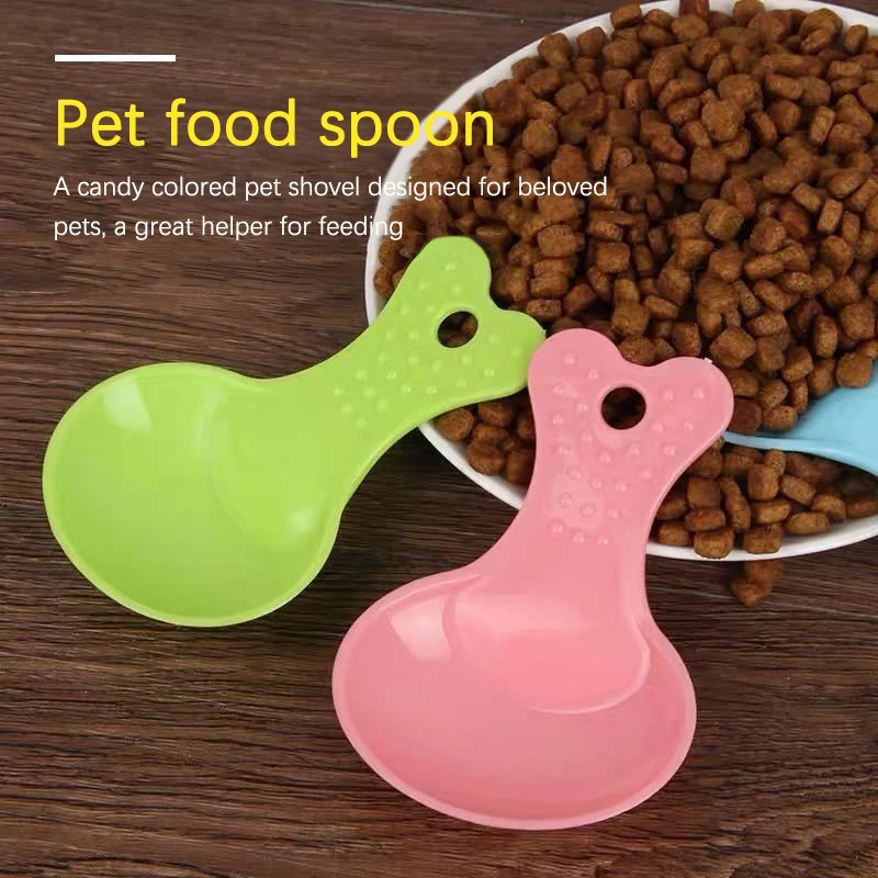 1Pc Pet Food Scoop Plastic Feeder Dog Food Spoon Puppy Food Scooper Measuring Cup Cat Food Scoop Pet Feeding Supplies