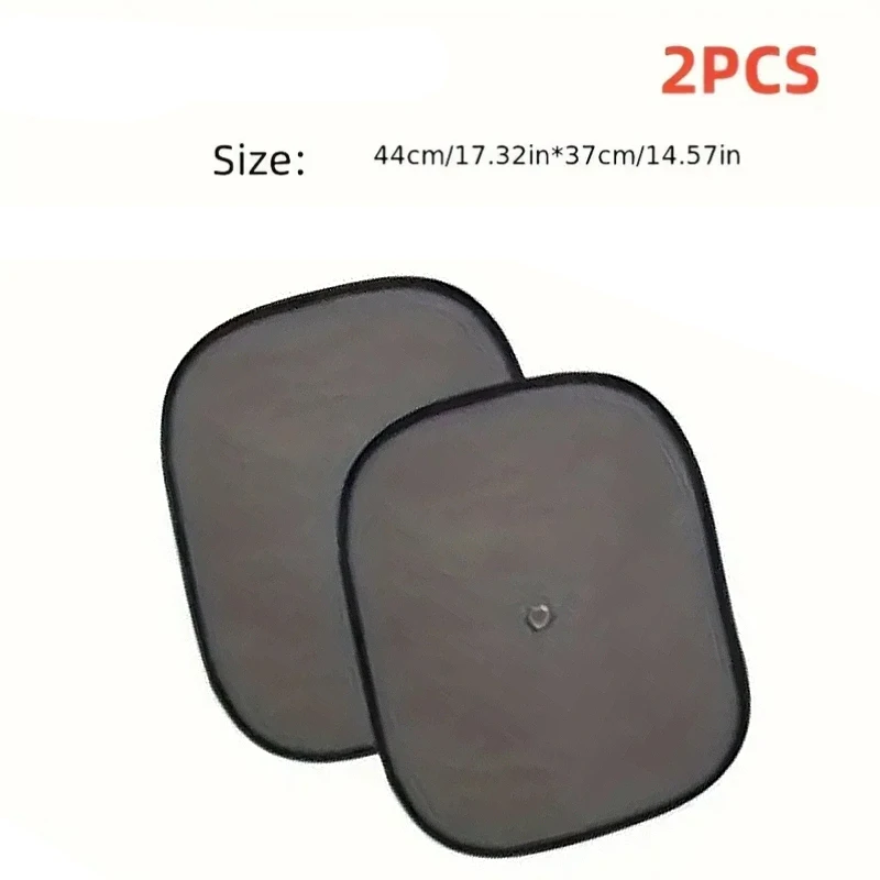 

2Pcs Black Mesh Sunshade Side Shield 44x36cm Small Car Pair Car Sunshade Black Side Shield Car Sunscreen Heat Insulation Cloth