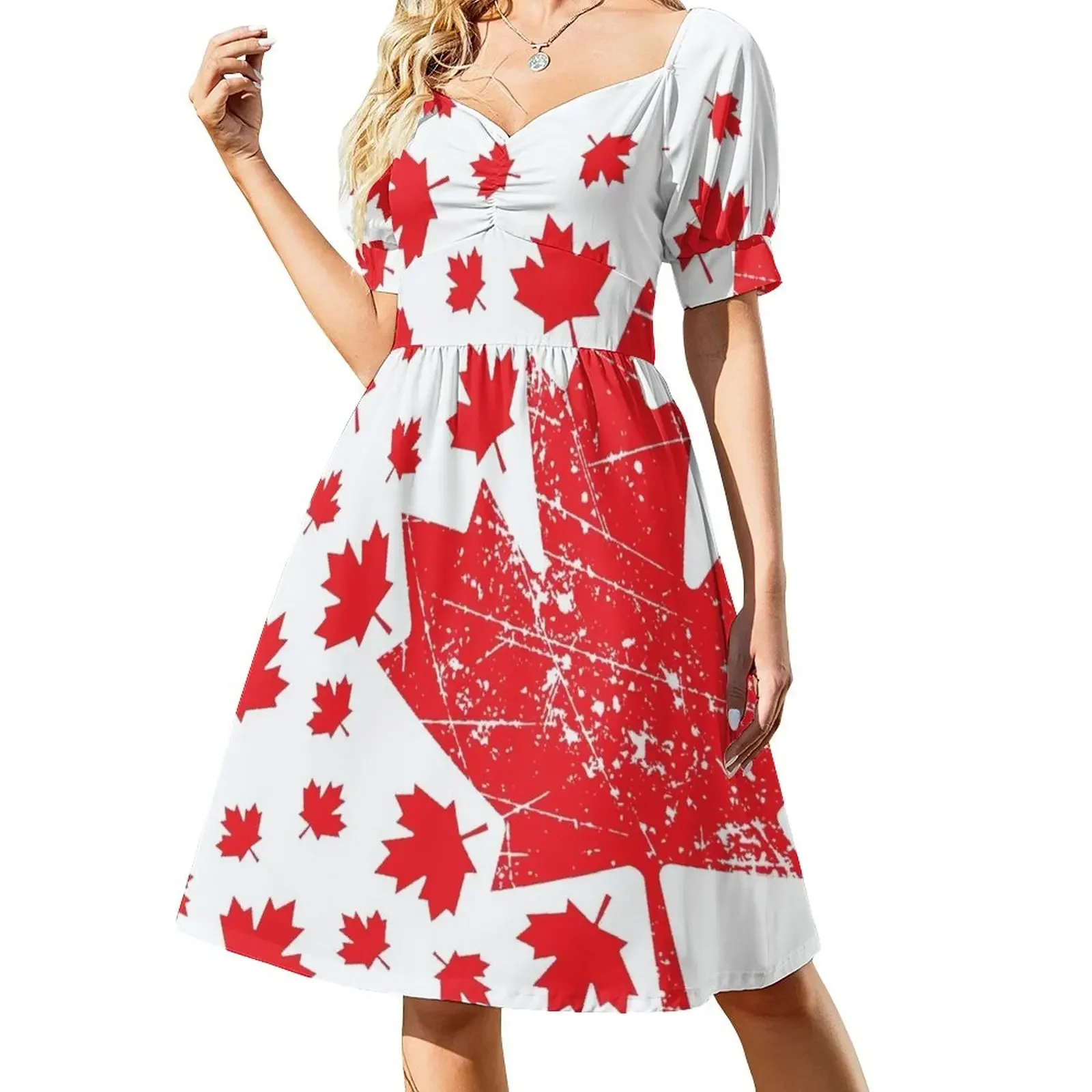 

Maple Leaf Bold Red Sleeveless Dress dresses women summer 2025 Clothing female cocktail dresses Dress