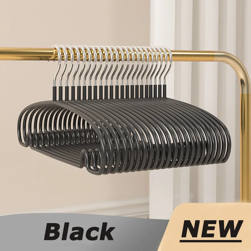 אני יודע pvc 10 מחשבים non-החלקה ללא עקבות קולב קוריאני חם מכירה רב תכליתית רחבה בגדים hanger באיכות גבוהה pvc עגולה