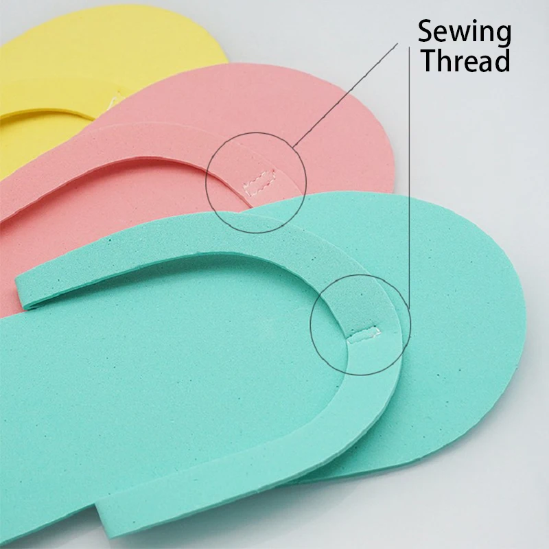 12 Pair Disposable EVA Slippers Beach Sandals Hotel Travel Flip Flop Foam Shoes for Nail Salon Beauty Massage SPA Pedicure Tools