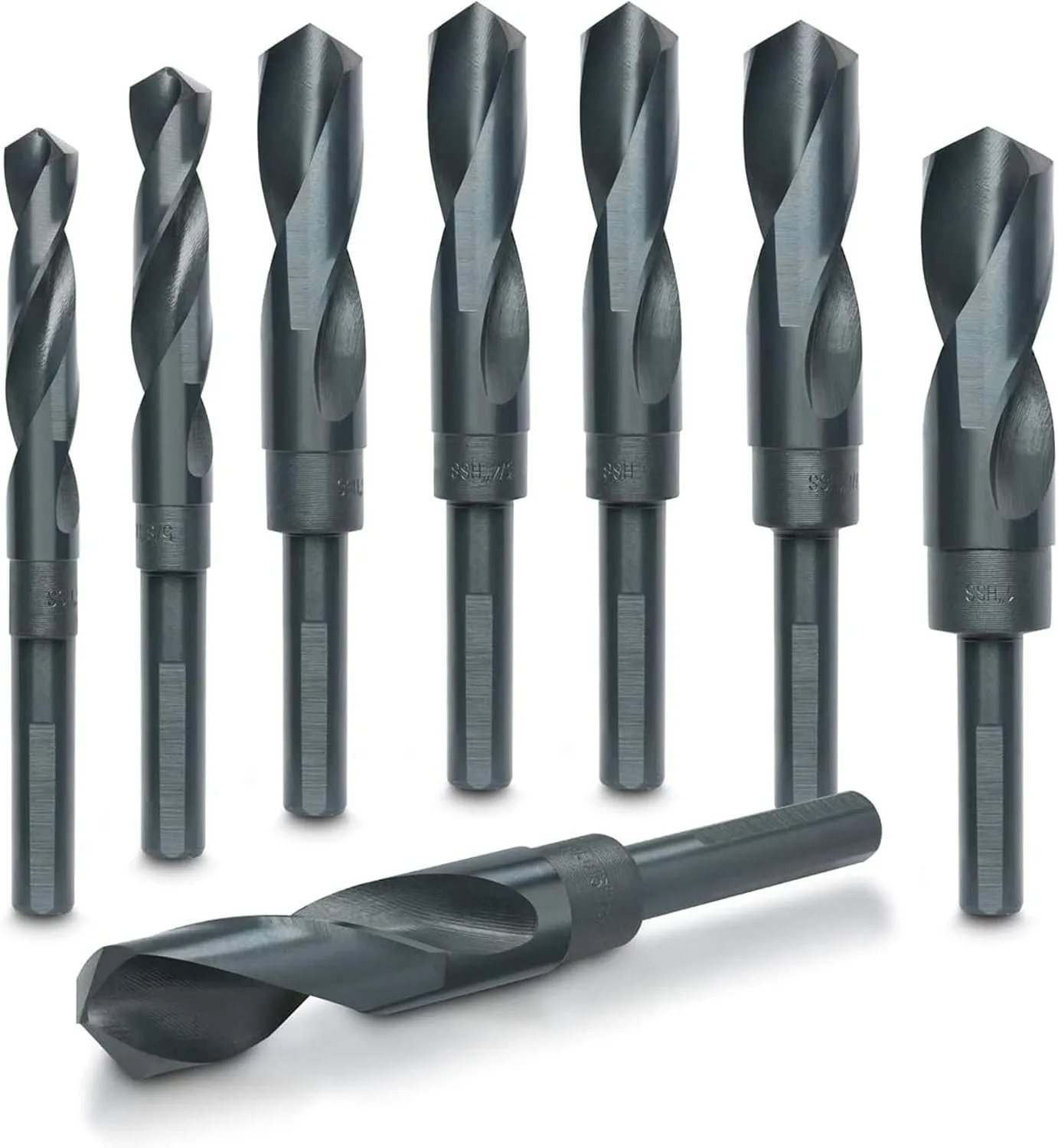 10005 HSS Silver and Deming Industrial Drill Bit Set (8 Pieces), 1/2