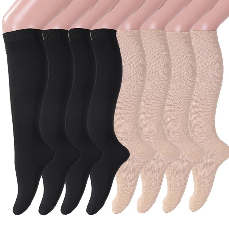 8 ペアの銅製コンプレッションソックス、女性と男性のためのランニングアスレチックスポーツソックスの循環サポート