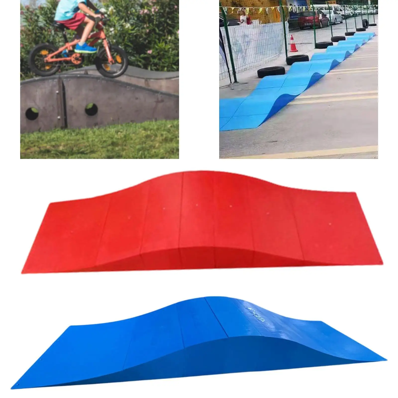 

Skate Ramp Wavy Path Portable Bike Ramp for RC Cars Roller Skating Teens