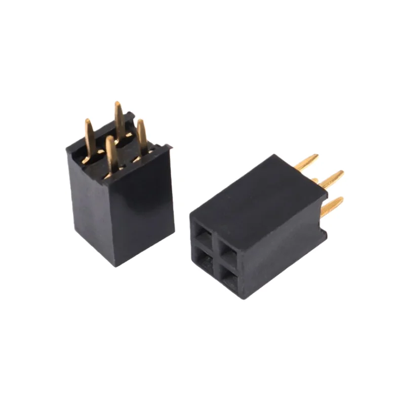 10PCS 2.54mm Pitch Double Row Female Header Socket Connectors PCB Board Socket 2*2P 2*3P 2*4P 2*6P 2*8P 2*10P 2*12P 2*40Pin