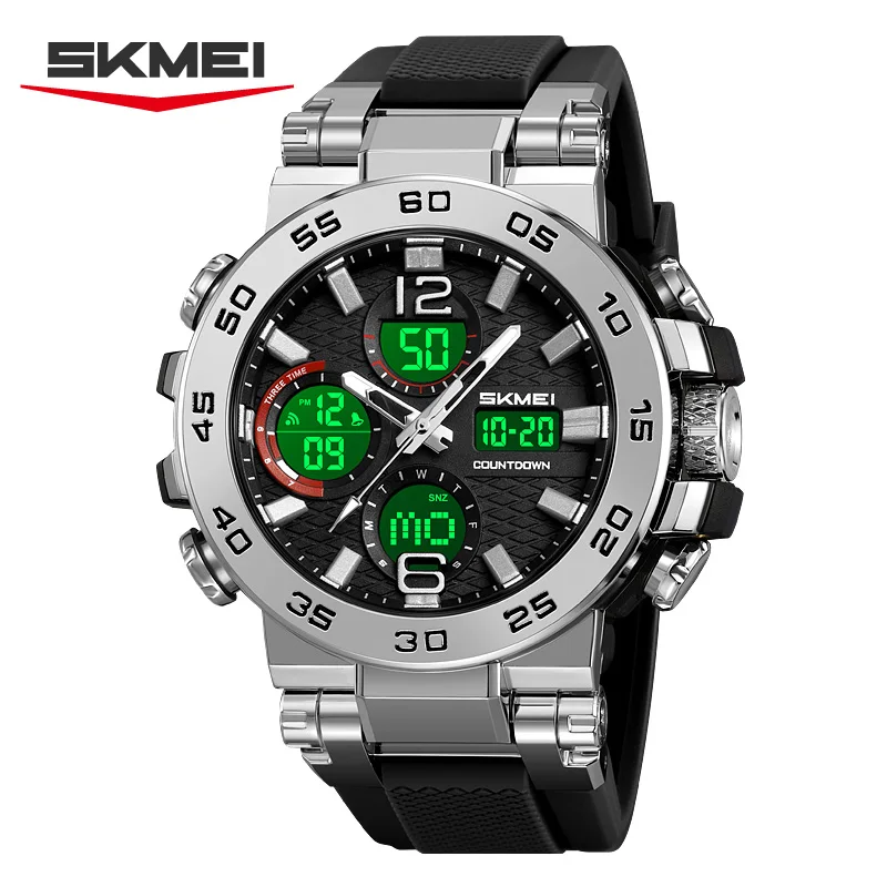 

SKMEI 2499 Classic Fashion Digital Wristwatch Dual Time Display Quartz Watch For Men Women Fashion Big Dial Watches reloj hombre