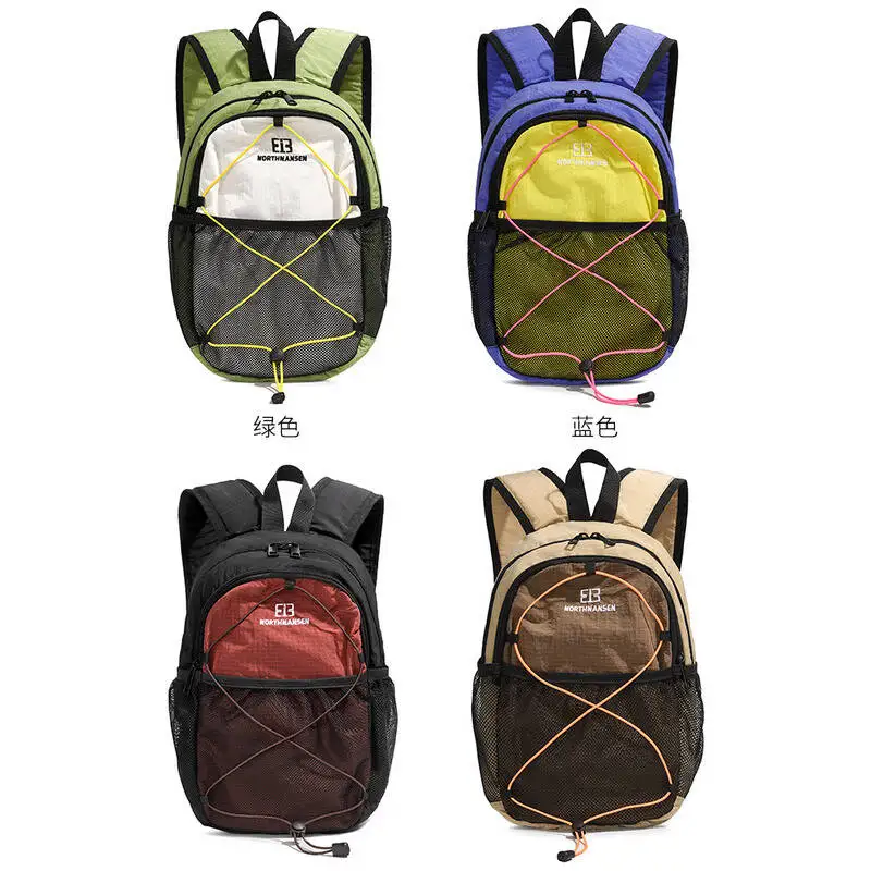 حقيبة ظهر صغيرة خفيفة الوزن للمشي لمسافات طويلة مع جيوب متعددة للرجال والنساء، حقيبة نهارية كاجوال منقوشة مقاومة للماء للبالغين أثناء المشي لمسافات طويلة في النهار #5