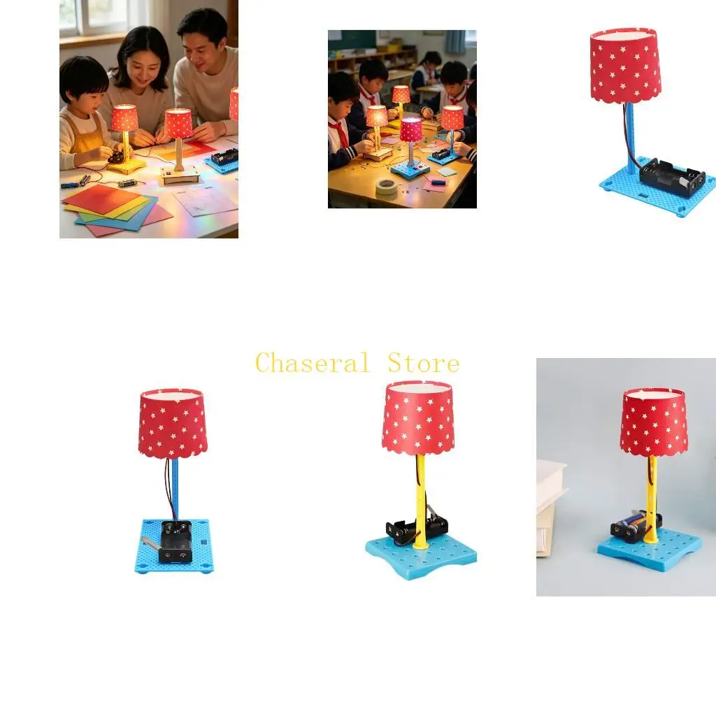 E7CE Hands-On Circuit Lamp Project for Craft Learners and Students, Make a Mini Table Lamp for Desk Display and Class Use