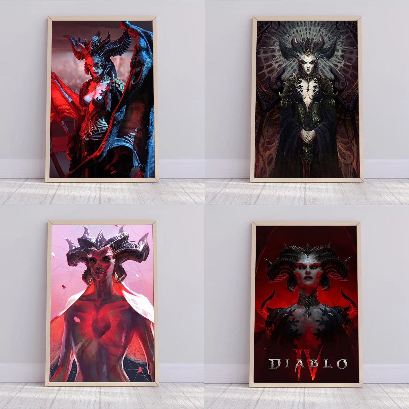 

Diablo 4 IV Game Wall Paintings Decoration Home Decor Poster Decor for Room Decors Aesthetic Pinterest Wall Art Canvas Painting