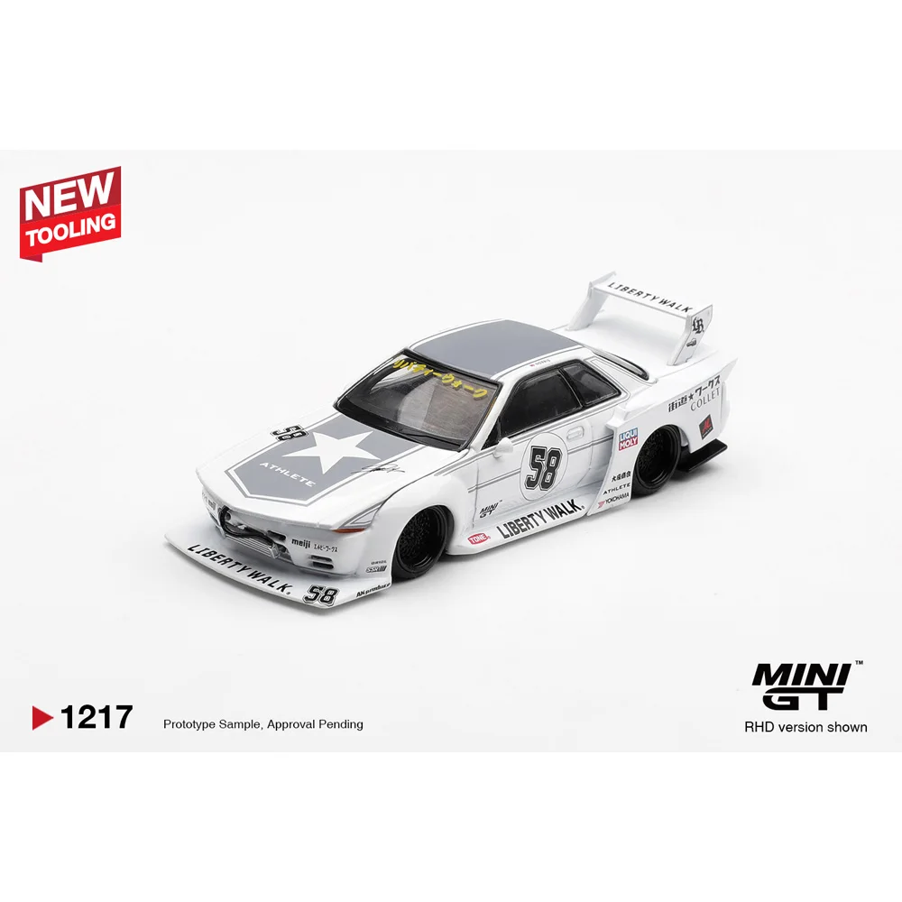 MINIGT 1/64 LBWK Nissan Skyline GT-R R32 Kaido Works TAS 2025 Diecast Model, Liberty Walk Widebody JDM Show Car