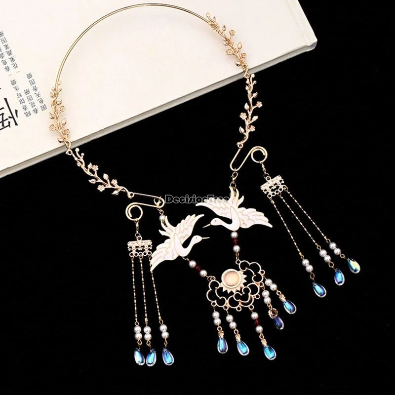 2025 chinese retro hanfu accessories tassels and pendant jewelry necklaces ancient ming song dynasty hanfu pendants accessory