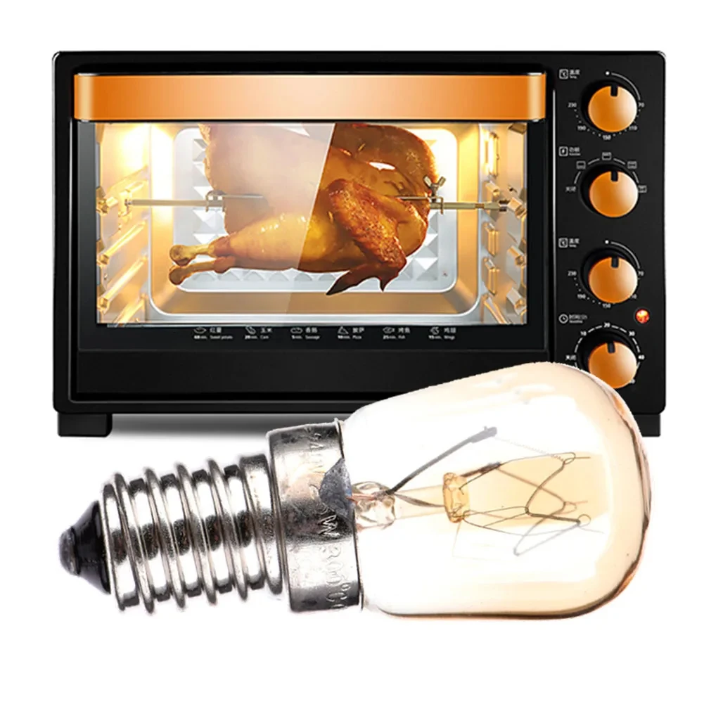 4PCS 15W 25W Salt Lamp Globe Bulb 220-240V E14 Oven Light Bulb Replacement For Chandeliers Wall Sconces Refrigerators Microwaves