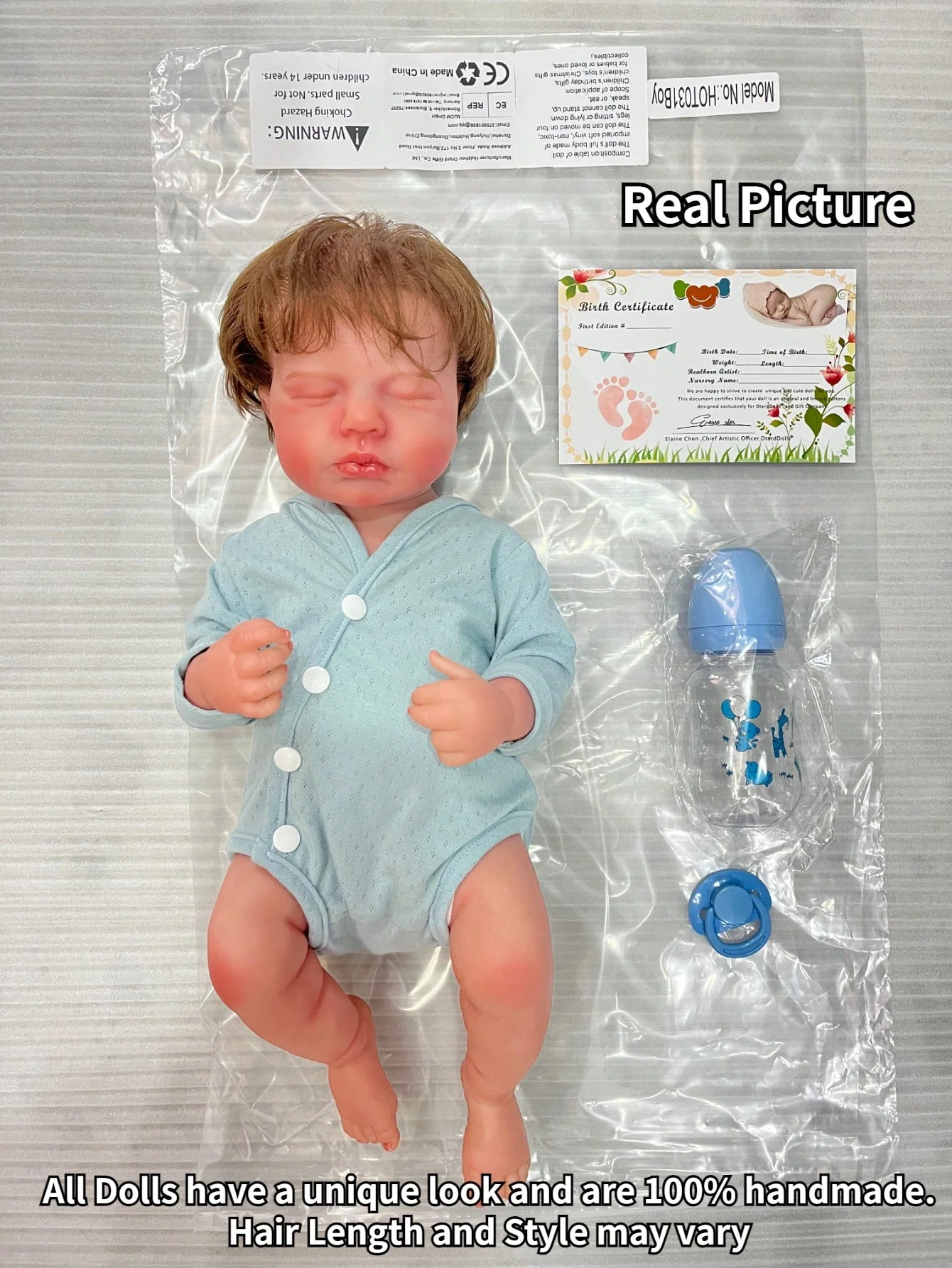 49 cm Full Soft Vinyl Awake Loulou Reborn Girls Handmade Bebe Lifelike Newborn Baby Dolls With One White Blanket