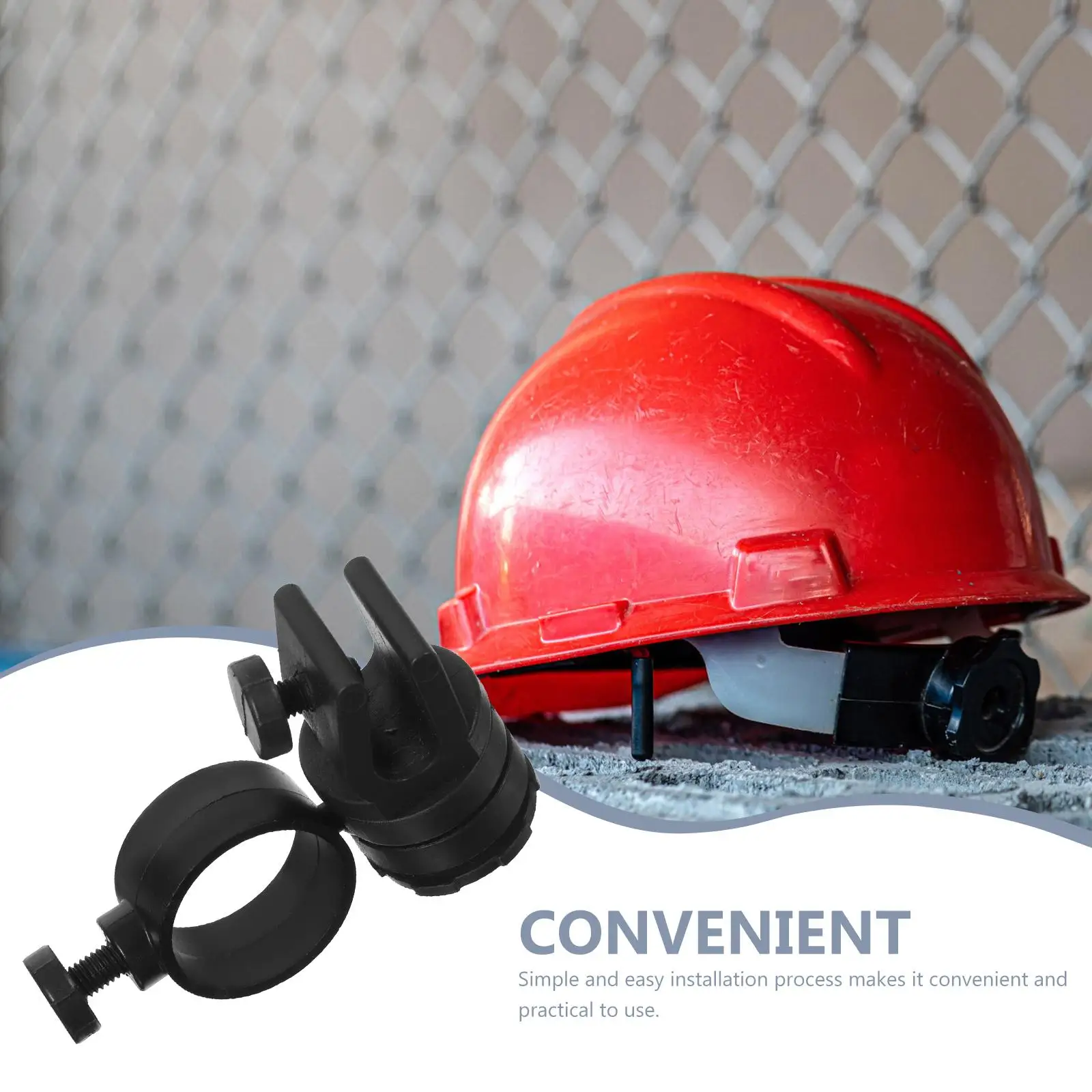 Hard Hat Light Clip 21 28mm Diameter No Drill Accessories for Firefighting Inspection Maintenance Secure Easy Install