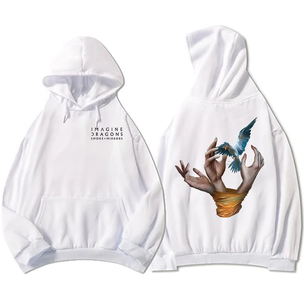 الفرقة الخيال التنين هوديي انعكاس من قبو الدخان + ألبوم مرآة البلوز 2025 الخريف/الشتاء الرجال المرأة هوديي غير رسمي