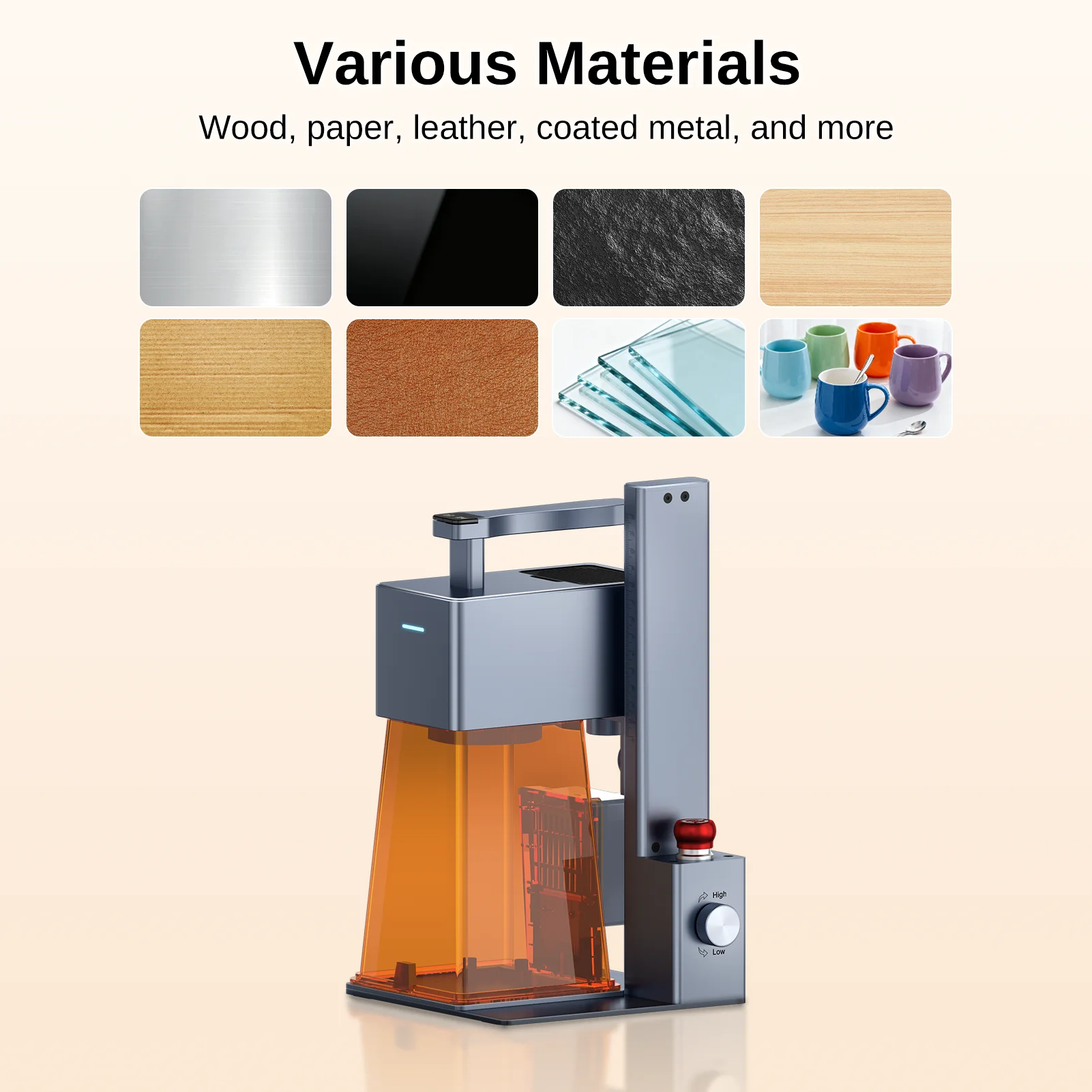 Raymoto R1 PRO 20W Portable Laser Engraver  Compact DIY Easy to Use Fast Engraving Speed Laser Engraving Machine