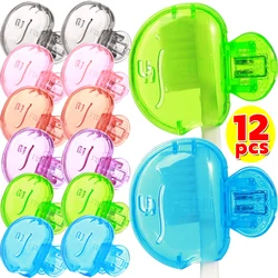 Portable Toothbrush Head Cover Mini Germproof Dustproof Tooth Brush Protector Caps Clips Storage Case for Travel Hiking Camping