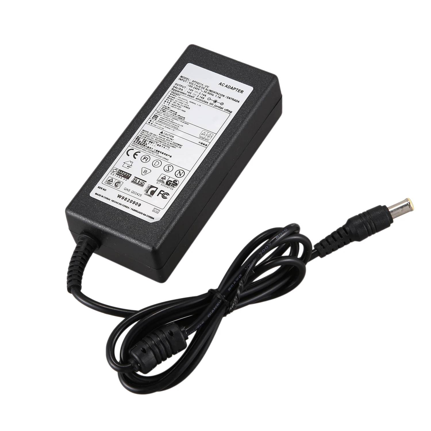 for Samsung SyncMaster Display Monitor Power 30W DC 14V 2.14A Adapter Charger 6.5X4.4mm