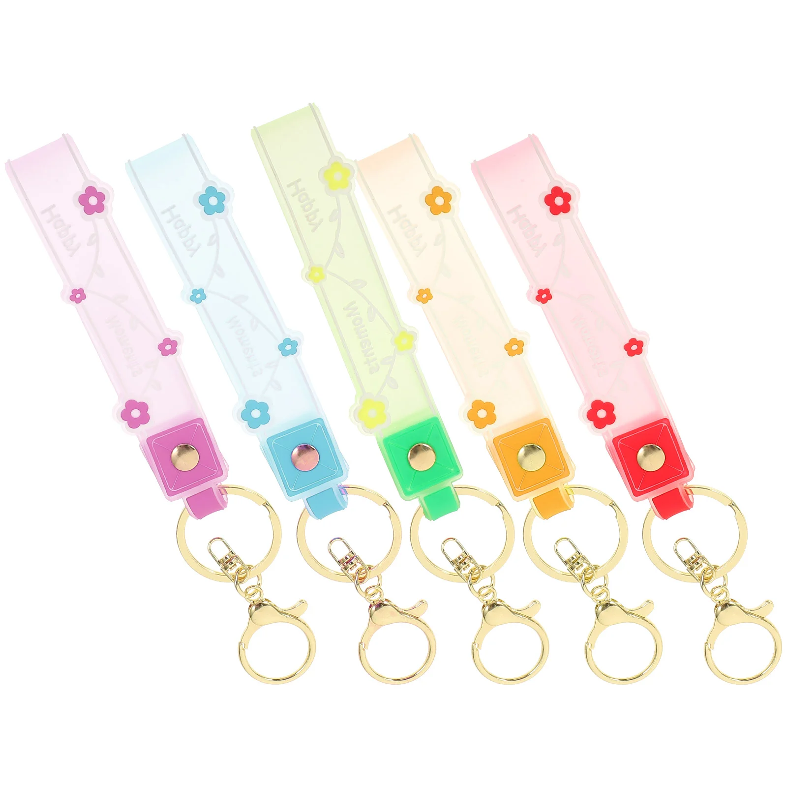 

5 Pcs Hand Strap Key Chain Keychains Bracelet Silicone Bracelets for Women Miss