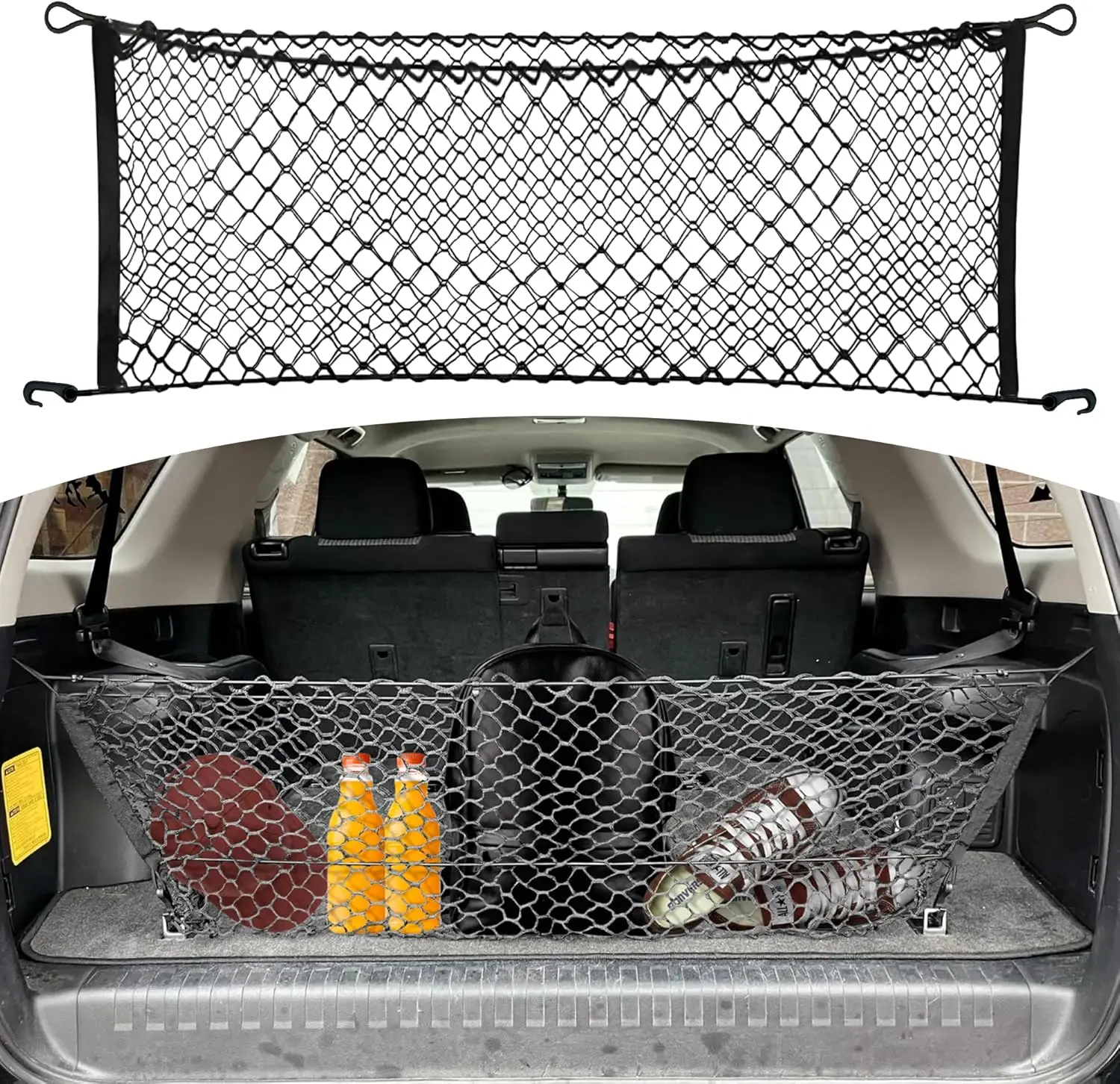 

Elastic Trunk Mesh Cargo Net for Toyota 4Runner 3 Row 2010-2026, Premium Storage Organizer, Luggage Net for SUV