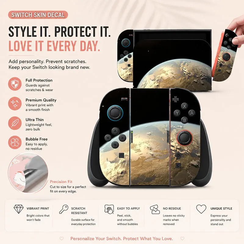 Creative pattern SWITCH game console protective film, with natural touch and comfortable feel, featuring personalized designs