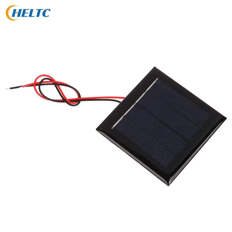 5Pcs Solar Droplet Panel Micro Solar Board Photovoltaic 2V 120MA Solar Cells with Wires Solars Epoxy Plate DIY Projects Toys