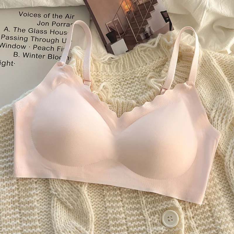 1 قطعة ملابس داخلية رياضية للمراهقين فتاة سلس الملابس الداخلية طالب التدريب الصدرية الفتيات لينة الجلد ودية تنفس مكافحة ترهل حمالات الصدر #6