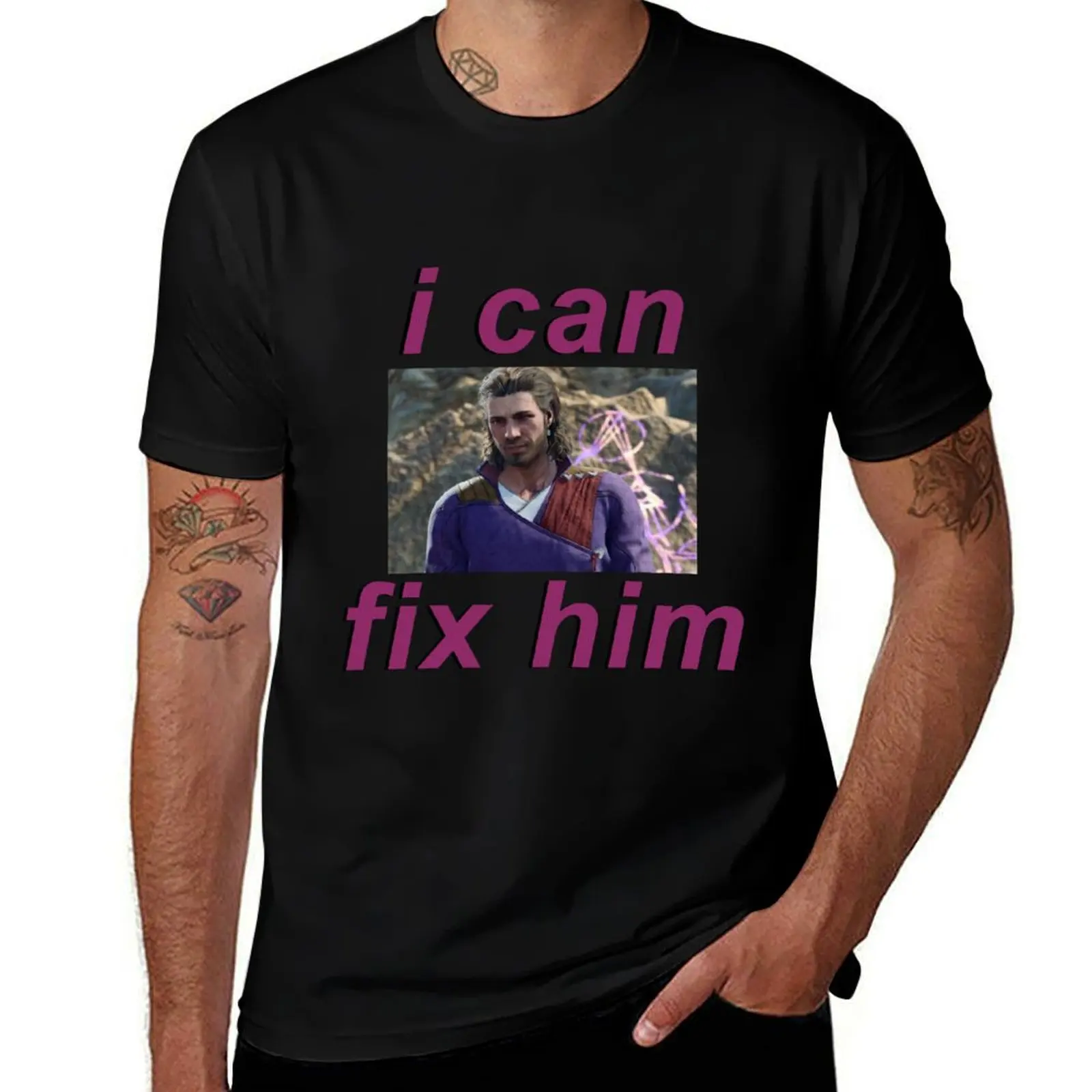 Gale I can fix him T-Shirt Active Sports Short Sleeve Cotton Shirt